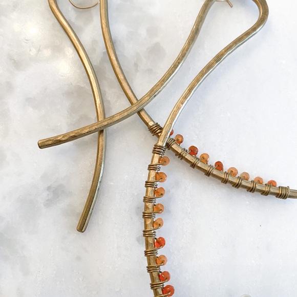 Orange Beaded Crystal Earring Bundle - Picture 3 of 3